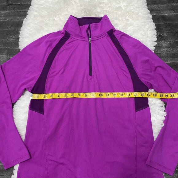 CHAMPION C9 PURPLE COLORBLOCK QUARTER ZIP LONG SLEEVE GYM ACTIVE RUNNING OUTDOOR - Picture 6 of 6